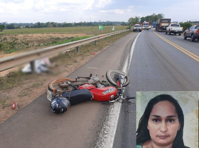 Mulher morre em trágico acidente na BR 364, próximo a entrada do Parque da Rondônia Rural Show