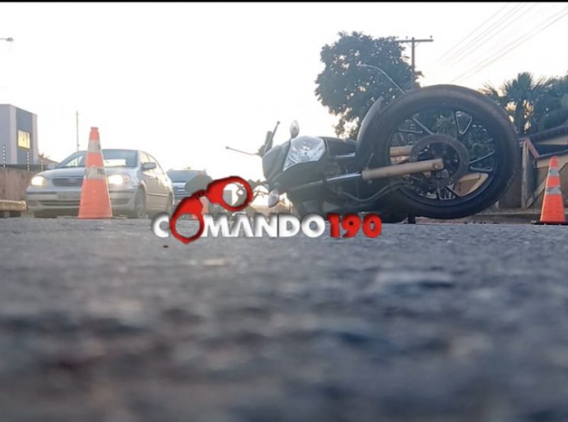 Acidente entre Carro e Motocicleta em Ji-Paraná deixa Motociclista Ferido