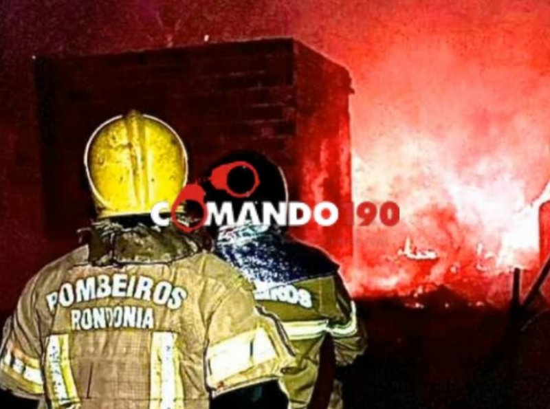 Incêndio Devasta Residência Próxima ao Antigo Bar do Amigão na RO 135 em Ji-Paraná