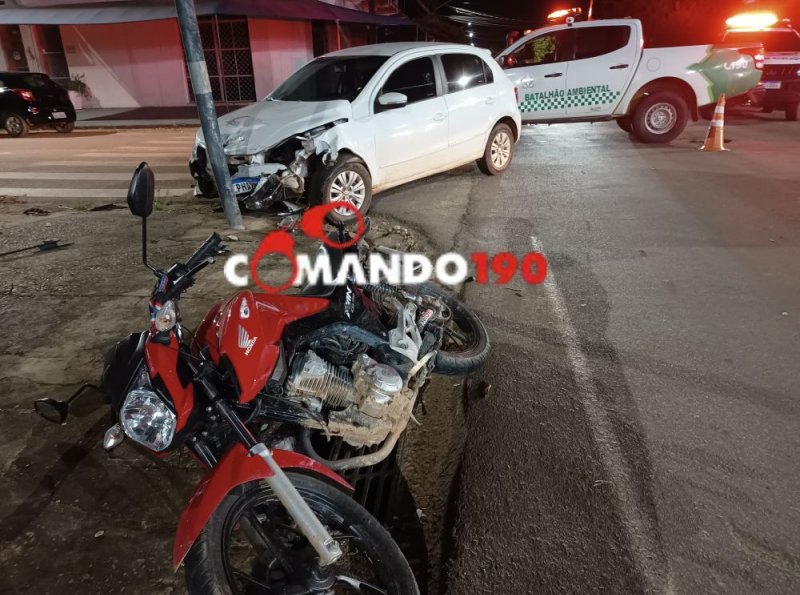 Vídeo: Polícia Registra Grave Acidente Envolvendo Carro e Moto na T-14 em Ji-Paraná