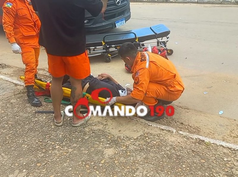 Polícia Militar Registra Acidente Envolvendo Carro e Moto em Ji-Paraná