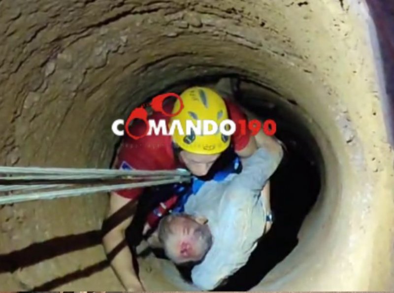 Idoso 77 anos é resgatado de poço de 28 metros de profundidade em Ji-Paraná