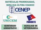 UNICEM – FUNORTE AVISA: Última chance, matrículas foram prorrogadas