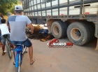 Motociclista morre esmagado ao ser atropelado por caminhão boiadeiro, em Ji-Paraná