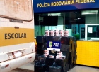 Em Vilhena (RO), PRF e PC flagram 34.500 maços de cigarro sendo transportados em ônibus escolar