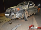 Motorista perde o controle da direção e capota na cabeceira da ponte do Rio Machado, em Ji-Paraná