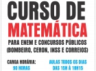 ATENÇÃO CONCURSEIROS - Curso de Matemática para ENEM E CONCURSOS PÚBLICOS custará apenas R$ 50,00