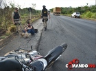 Motociclista bate na traseira do carro de funerária na BR 364, em Ji-Paraná