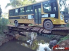 Alunos denunciam descaso da prefeitura de Vale do Paraíso e fazem apelo em redes sociais sobre ponte quebrada