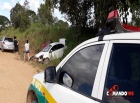 Após roubo, suspeitos capotam veículo e fogem na zona rural de Ji-Paraná