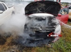 Carro pega fogo misteriosamente dentro do estacionamento da Rondônia Rural Show, em Ji-Paraná