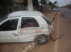 Motorista cruza preferencial e causa grave acidente, em Ji-Paraná