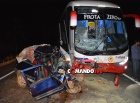 Motorista morre ao bater de frente com ônibus na BR 364, entre Médici e Ji-Paraná