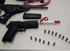 Trio é preso após ficar exibindo pistola 9mm no meio da rua, em Ji-Paraná