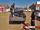 Moradores encontram motocicleta furtada abandonada em terreno baldio, em Ji-Paraná