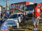 JI-PARANÁ  – Grave acidente no cruzamento da Aracajú com BR-364 deixa duas vitimas feridas