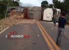 Motorista morre em grave acidente na BR 364, após tombar carreta