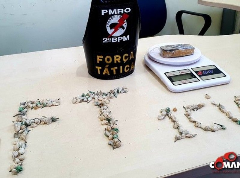 Polícia Militar apreende mais de 200 pedras de Crack em boca de fumo, em Ji-Paraná