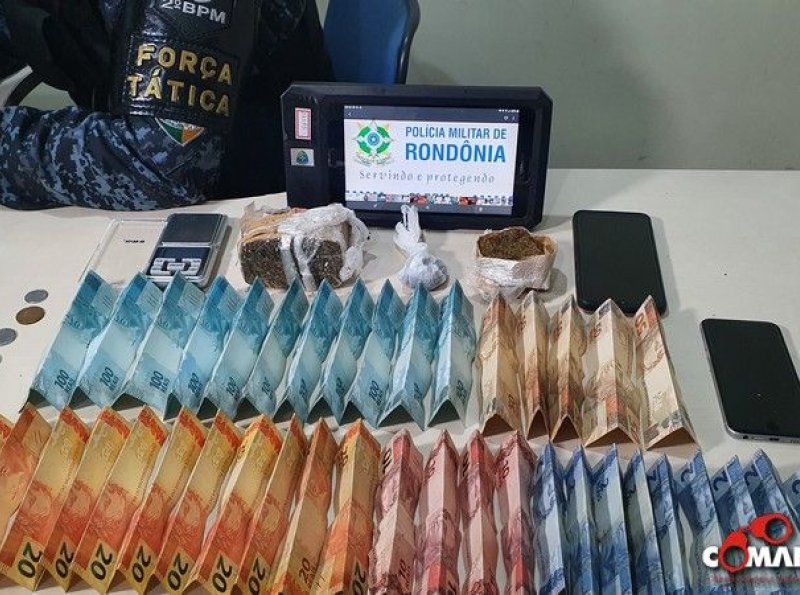 PM fecha mais duas bocas de fumo em Ji-Paraná e prendem suspeitos com drogas e dinheiro