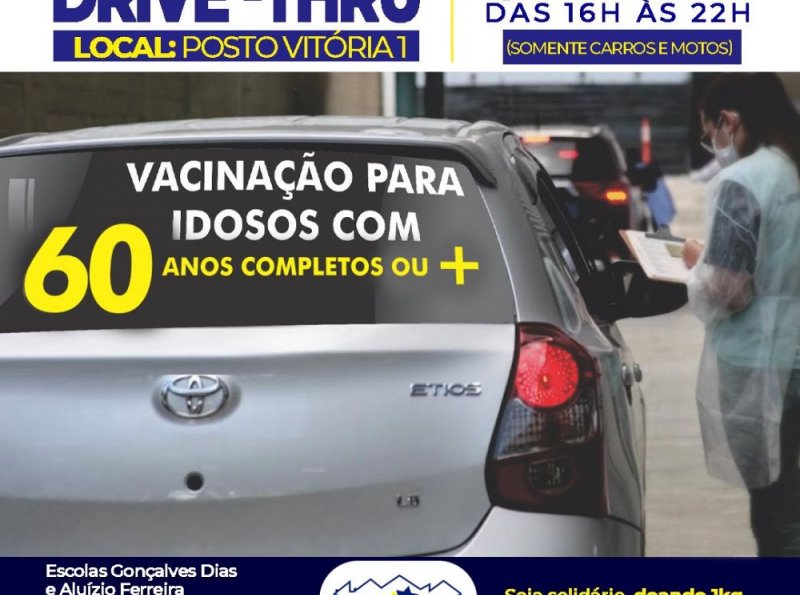 Vacinação para idosos com 60 anos, em Ji-Paraná