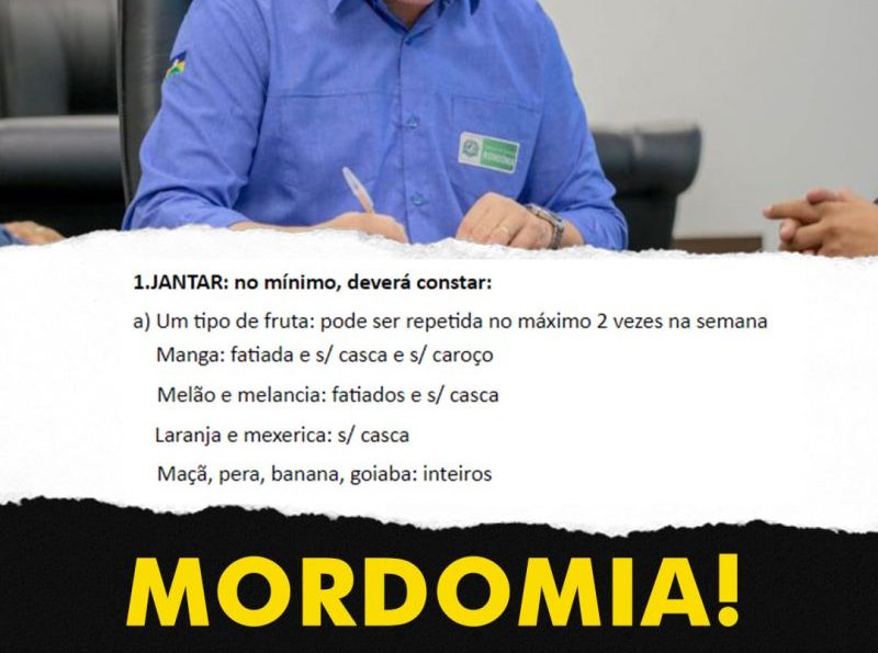 MORDOMIA - Governo de Rondônia melhorou a janta dos presos nos presídios de Porto Velho