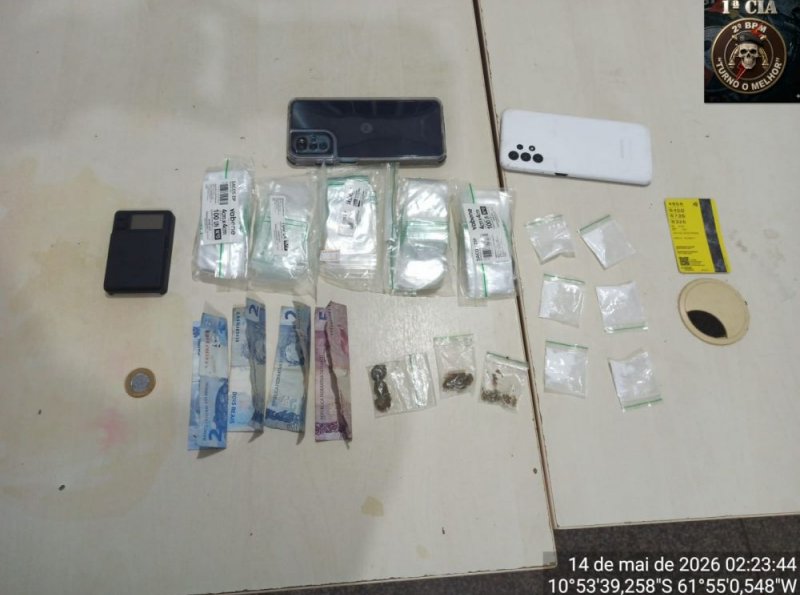 Ação da PM em bar no Bosque dos Ipês termina com apreensão de drogas e suspeitos conduzidos à UNISP