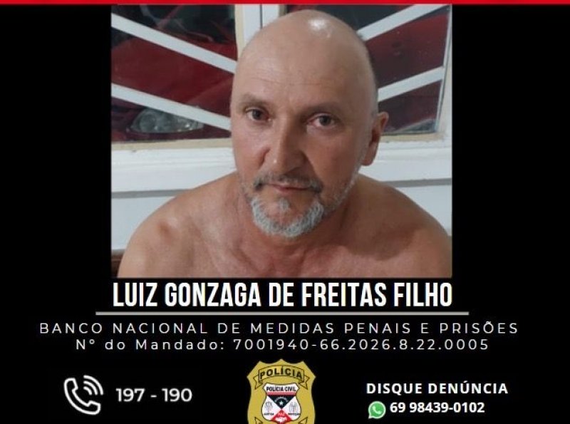 Polícia Civil divulga mandado de prisão contra investigado por homicídio em Ji-Paraná