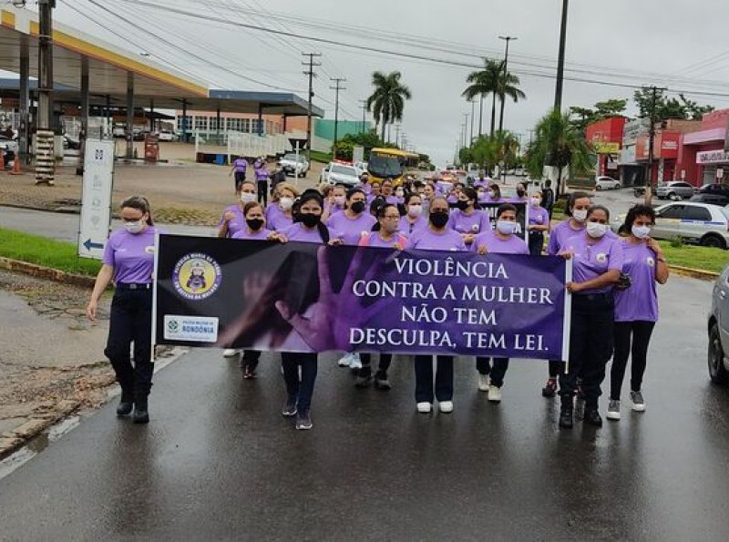 Em Ji-Paraná policiais militares femininas participam de Caminhada no dia Internacional da mulher