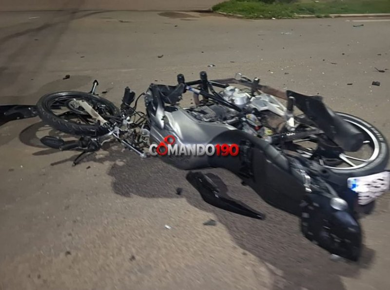 Acidente em cruzamento deixa motociclista ferido em Ji-Paraná