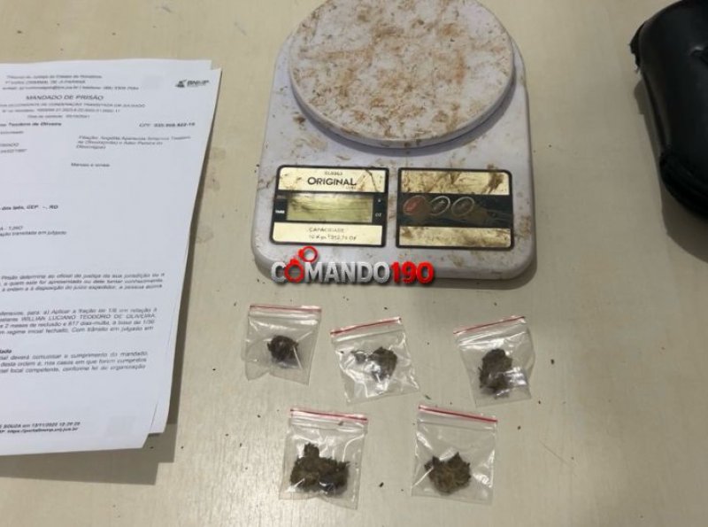 Foragido da Justiça é preso com droga e balança de precisão em Ji-Paraná