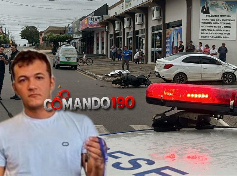 Motociclista morre após grave acidente no cruzamento da T-17 com Avenida Brasil, em Ji-Paraná