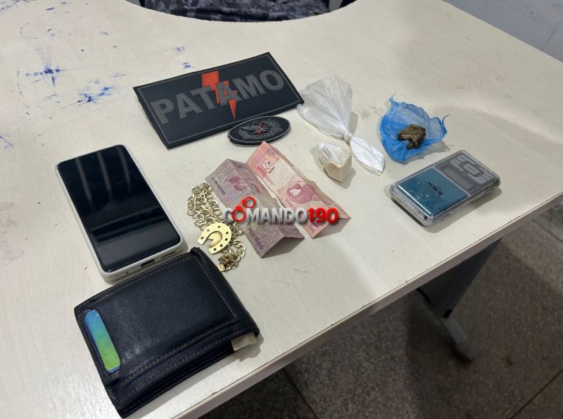 Suspeito é preso com drogas após abordagem do PATAMO em Ji-Paraná