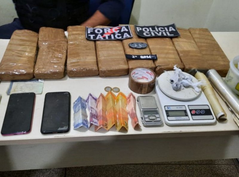 PM e PC retiram mais 07 Kg de Maconha das ruas de Ji-Paraná e desmantelam quadrilha