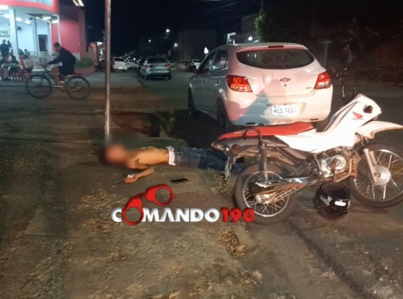 Acidente de Trânsito na Rua T-10 Envolve Onix e Motoneta Pop 100