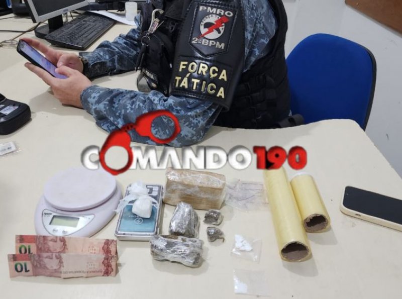 Ex-presidiário é preso suspeito de tráfico de drogas em abordagem da Força Tática 