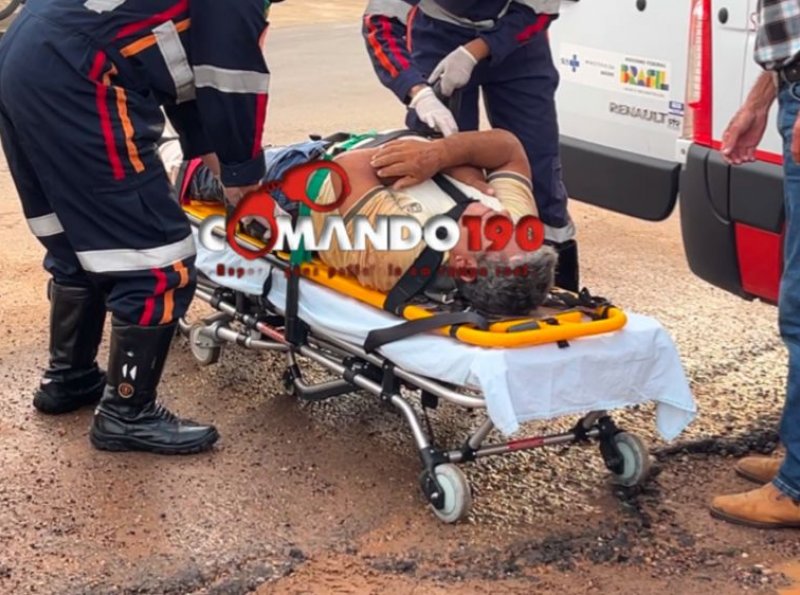 Motociclista fica gravemente ferido em acidente de trânsito em Ji-Paraná