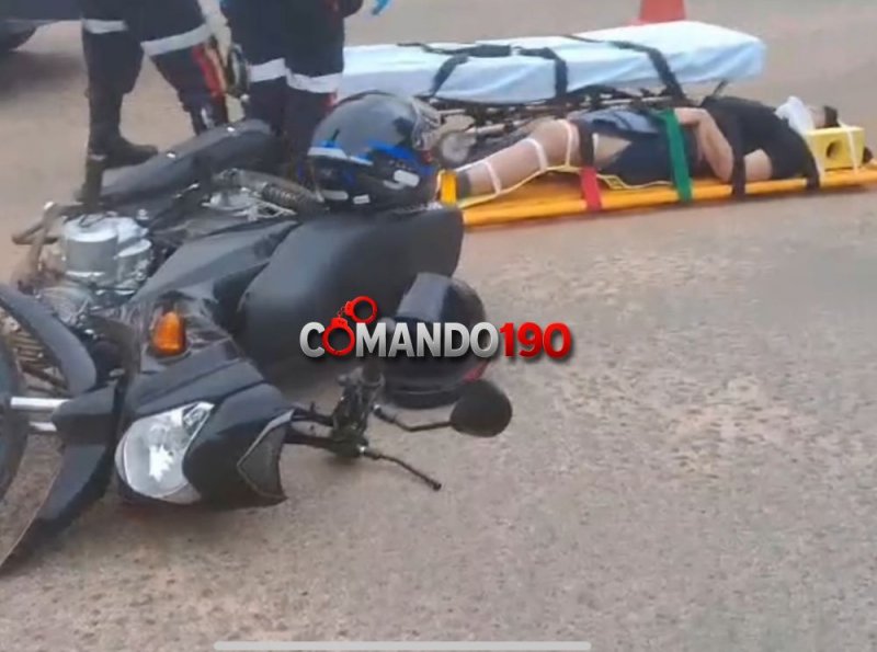 Acidente entre motocicletas mobiliza SAMU na Avenida Jorge Teixeira