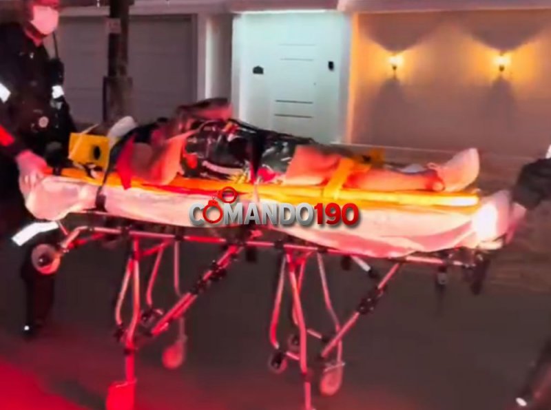 Conversão termina em acidente e motociclista é socorrida pelo SAMU em Ji-Paraná