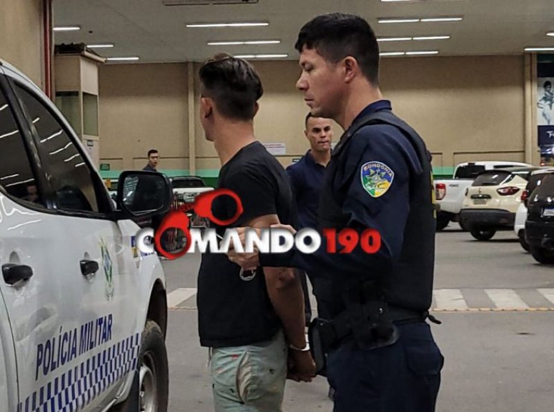 Homem é detido após tentar furtar supermercado e ameaçar funcionários Em Ji-Paraná