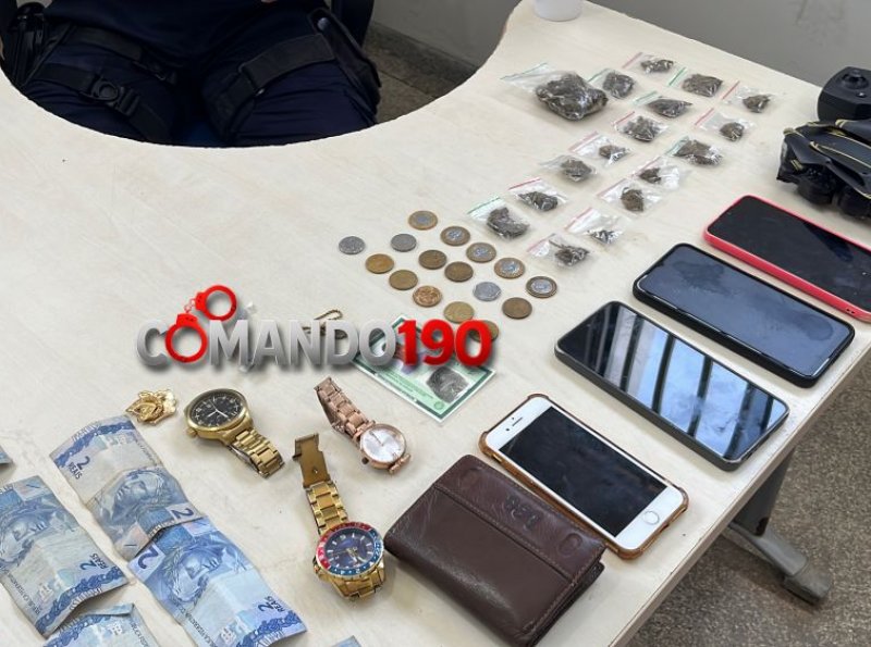 Polícia estoura ponto de tráfico no bairro Bosques dos Ipês e prende três suspeitos