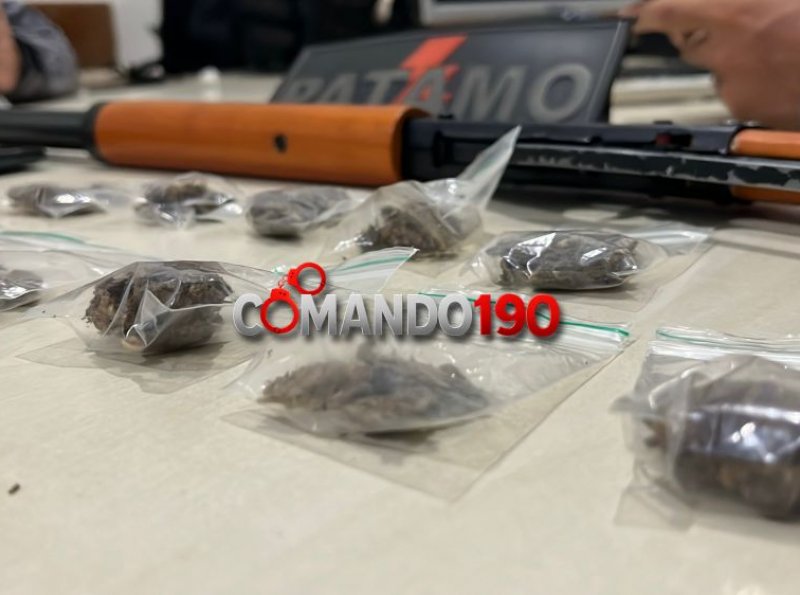 PATAMO apreende drogas e arma de fogo durante patrulhamento no bairro Novo Ji-Paraná