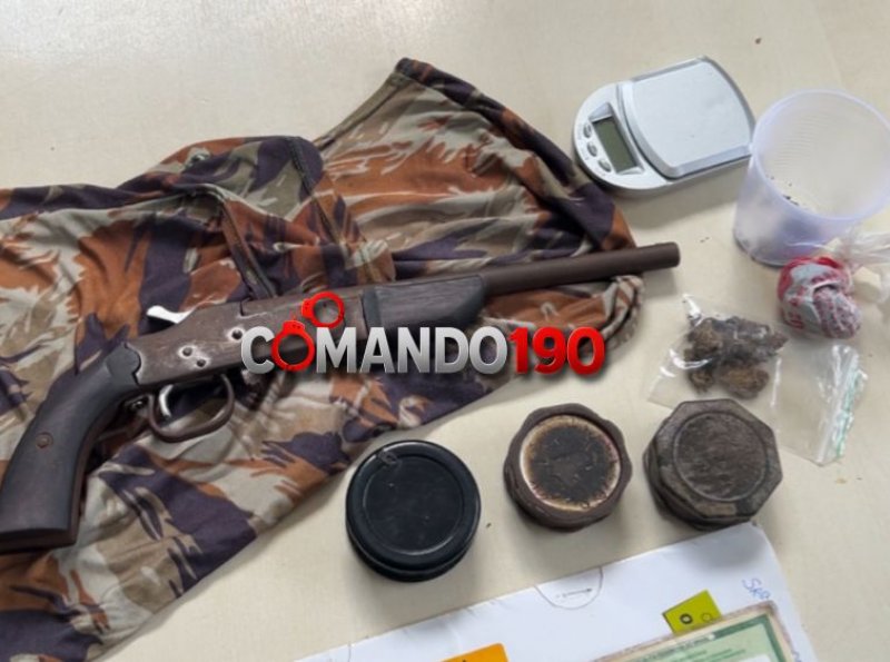 Ação policial no bairro Val Paraíso termina com duas prisões e apreensão de arma