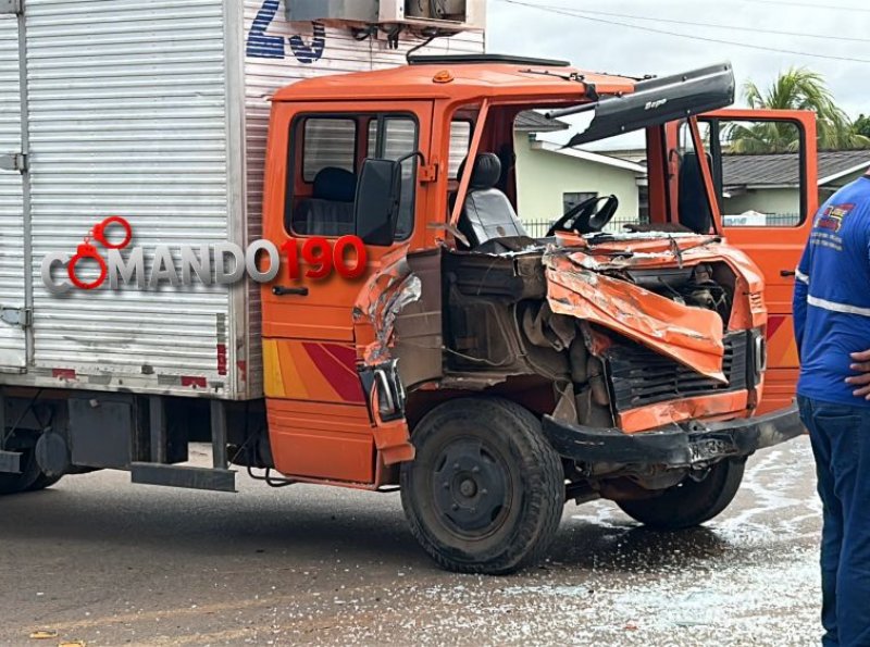 Colisão entre caminhões deixa dois feridos na Transcontinental, em Ji-Paraná