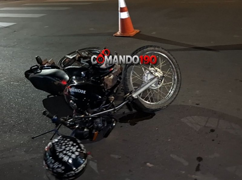 Motociclista fica ferido após colisão com caminhonete em Ji-Paraná