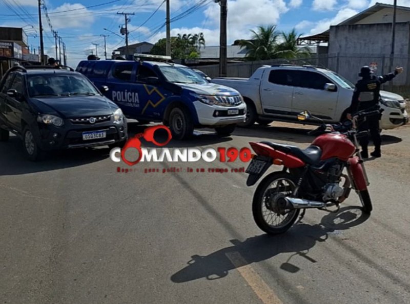 Motociclista Fica Ferida em Colisão com Fiat Strada no Bairro Cafezinho, em Ji-Paraná