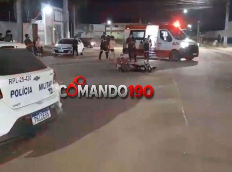 Acidente deixa motociclista ferido no Dom Bosco