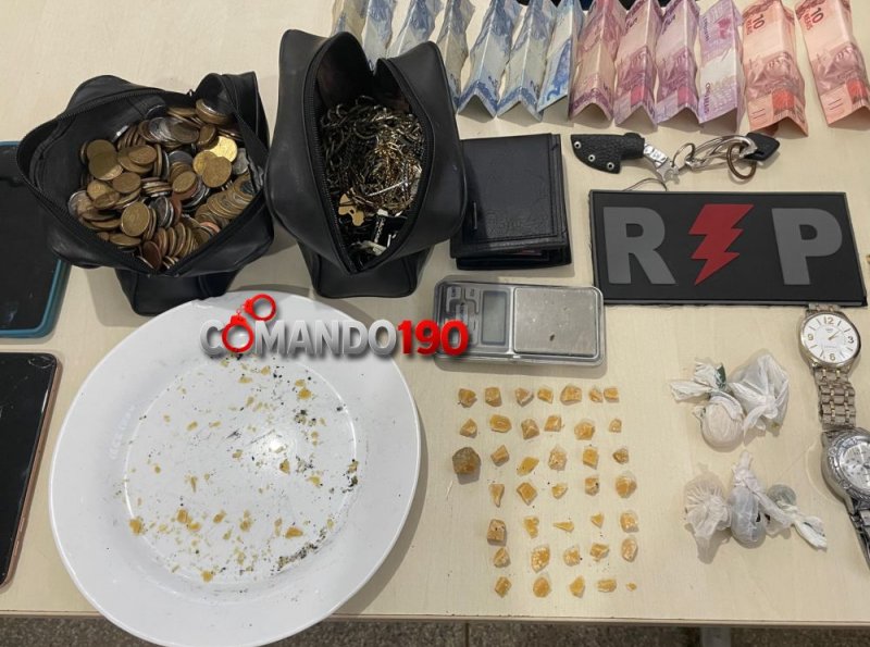 Ação da PM resulta na prisão de casal acusado de tráfico de drogas em Ji-Paraná