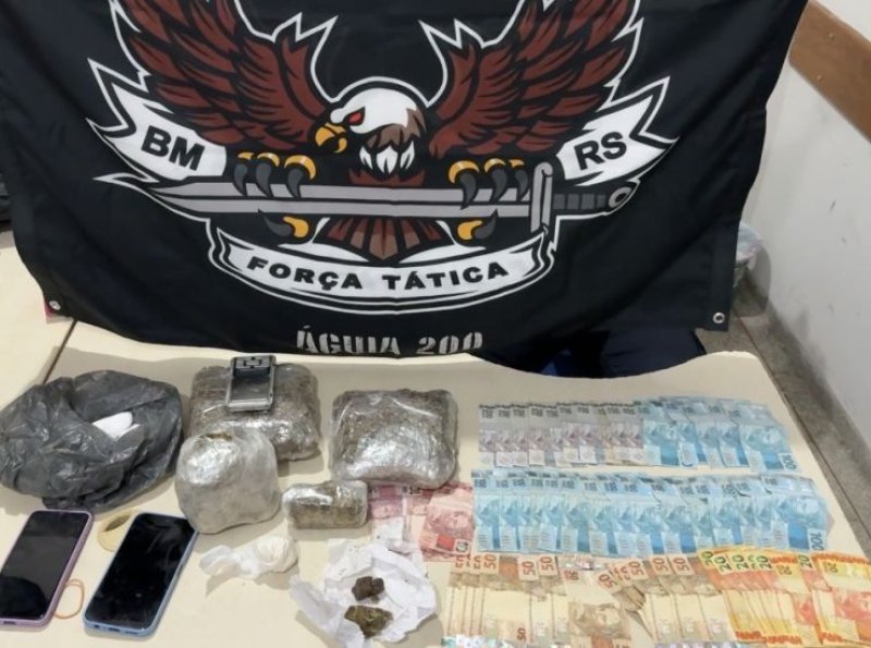 Suspeito é preso com mais de 1,4 kg de maconha, cocaína e dinheiro em Ji-Paraná