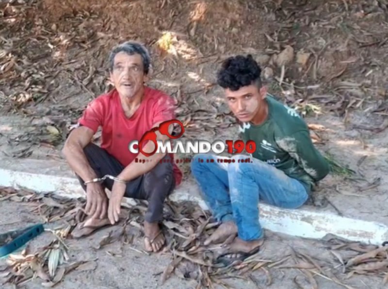 Pai e Filho São Presos em Flagrante suspeito de Furto em Propriedade Rural