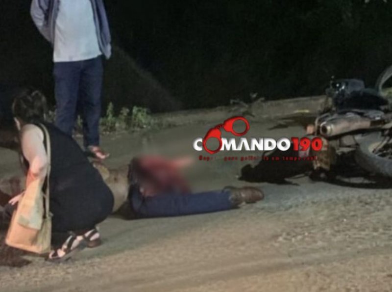 Grave acidente em Ji-Paraná deixa motociclista com perna dilacerada após colisão frontal